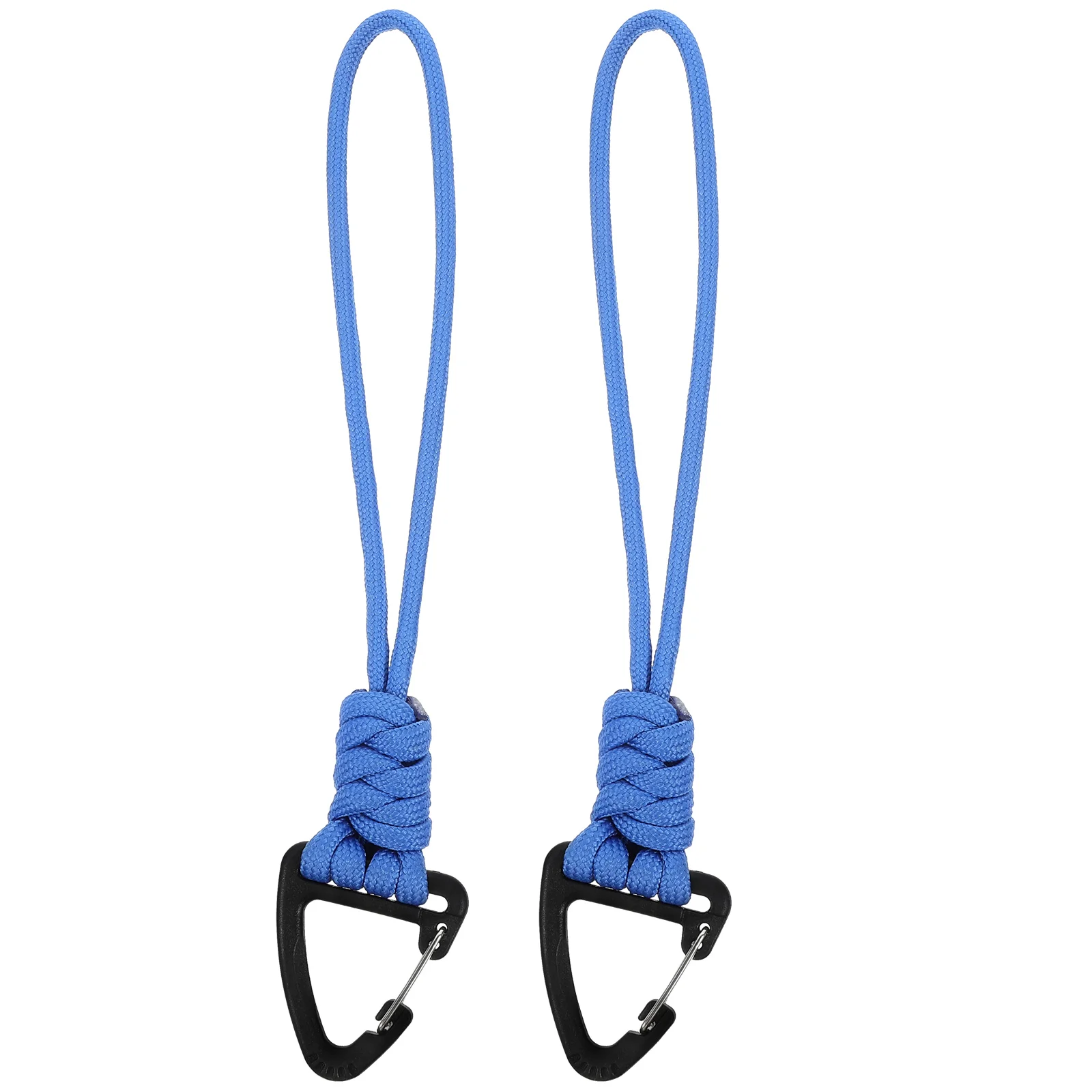 2 Pcs Keychain Anti-loss Rope Carabiner Lanyard Multifunctional Hook Tool Anti-lost Hand Woven Pp Polyester Lanyards