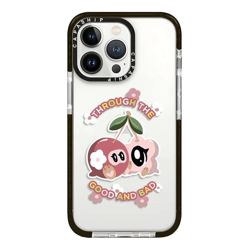 Etui Cute Eyes Cute Cartoon Cherry do iPhone'a 16 15 14 13 12 11 Pro X XS XR Max 7 8 Plus SE Miękka, wstrząsoodporna tylna obudowa z TPU