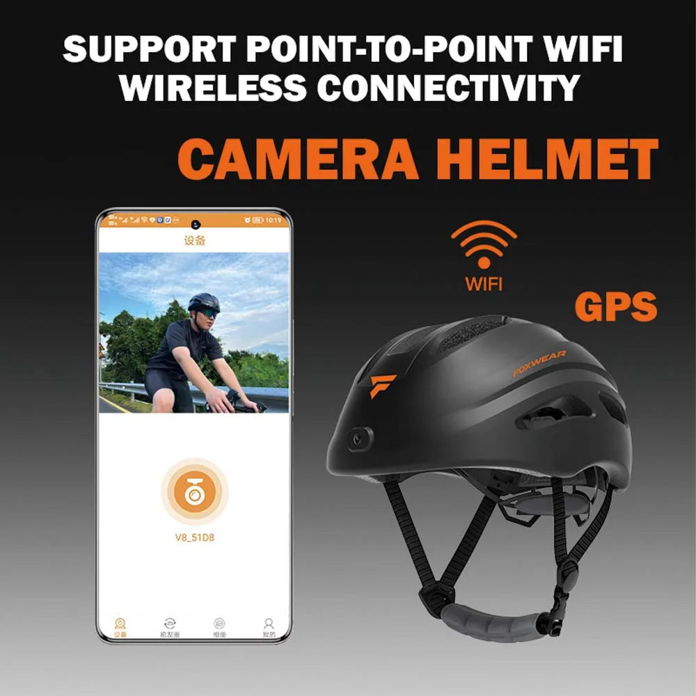 Sports Camera Waterproof Recorder Cycling Helmet Wifi App Control GPS Built-in Camera Skateboard Extreme Sport Recorder