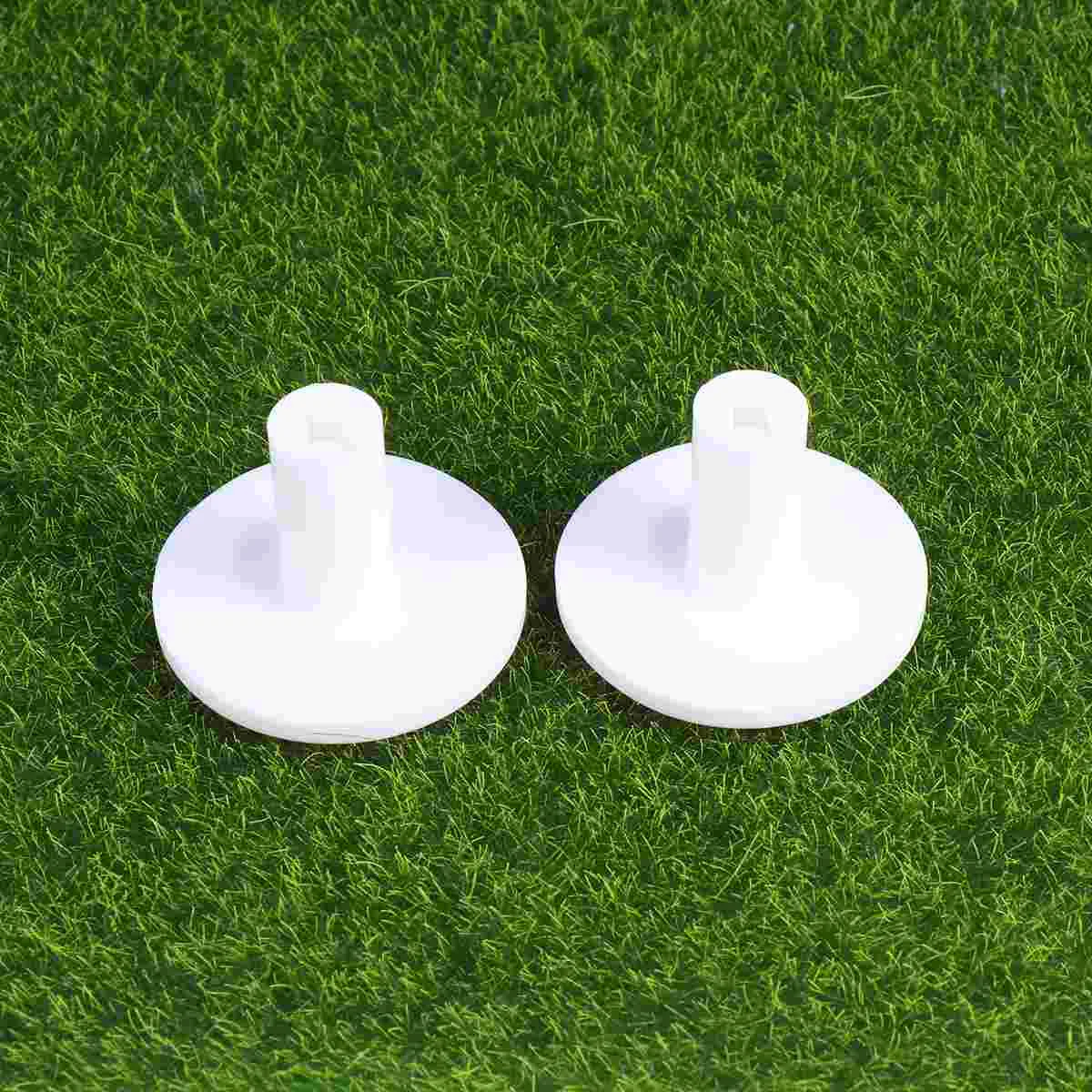 10 Pcs Rubber Tee Mat Tees for Practice Driving Range Mats Accessories Supplies (White)