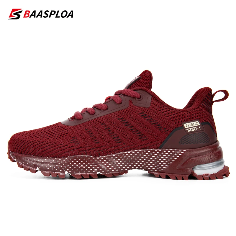 

Baasploa 2023 New Running Shoes Women Breathable Knitted Lightweight Training Shoes Brand Non-Slip Women Sports Running Shoes