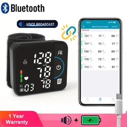 Bluetooth Charging Blood Pressure Monitor West Voice Sphygmomanometer Wireless Data Storage Arrhythmia Detection