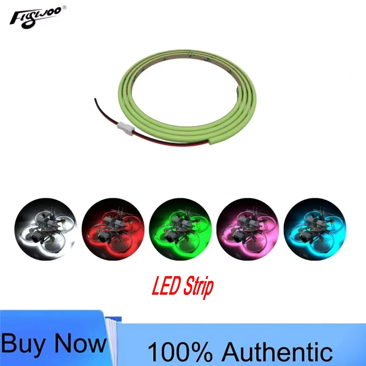FlyLens 85 LED White/Red/Green/Pink/Blue Strip (Plug & Play) No soldering required, suitable for FlyLens 85fpv drone DIY parts