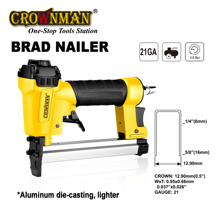 CROWNMAN Air Stapler 8016 # 6-16mm Nail Air Stapler/Nailer Staple Nail Gun Kit Carpenter Working Tools U Type Nails