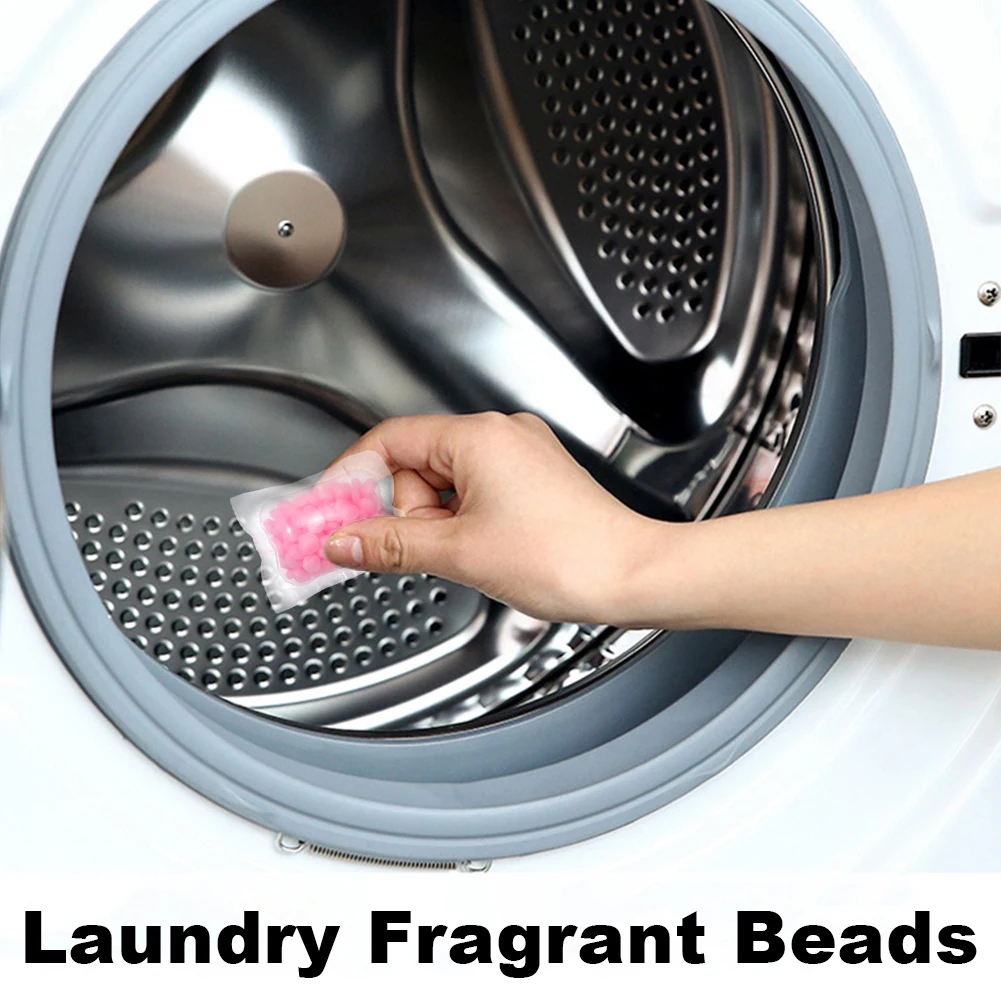 100Pcs Laundry Beads Detergent Liquid Capsule Ball Fragrance Beads Soft Clothing Diffuser Perfume for Washing Machine
