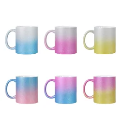 Thermal Sublimation Gradient Flash Ceramic Mug Creative 11oz Coffee Mug For Print High Appearance Level Gift Water Cup