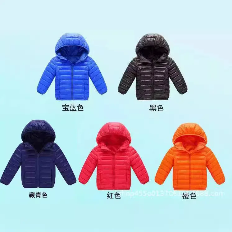 New Autumn/Winter Solid Color Lightweight Men's and Women's Middle aged Children's Warm Jackets Cotton Clothes in Stock