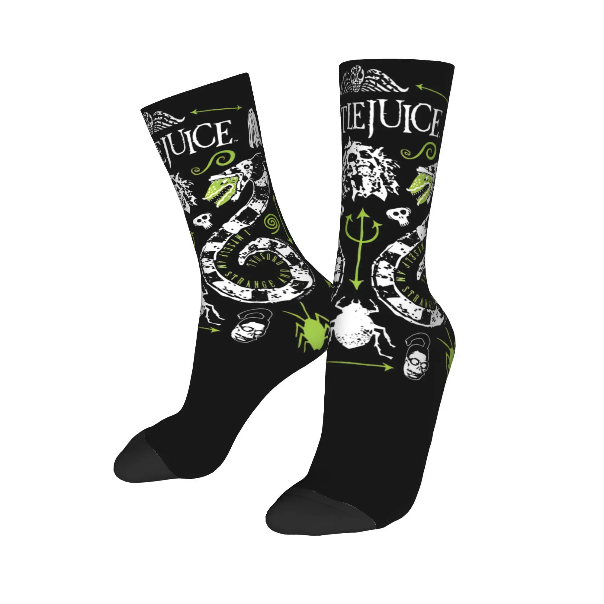 B-beetlejuice calcetines con estampado, accesorios para ropa informal, calcetines con estampado Flexible