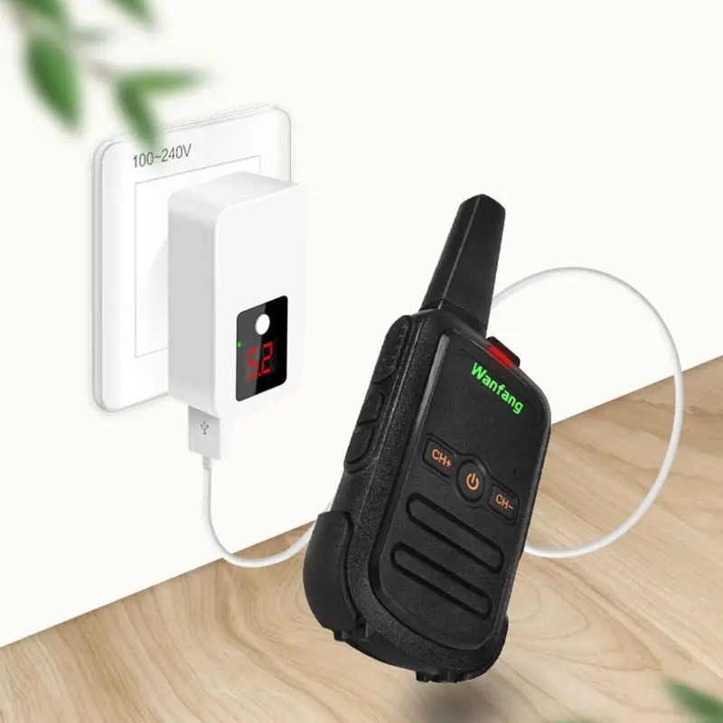 Walkie-talkie Ultra-tipis Warna Mini Profesional Walkie-talkie Nirkabel Kecil Pengisi Daya Langsung USB Ultra-tipis Ultra-tipis