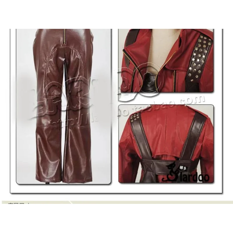 

ff34DMC 3 Dante Cosplay Leather Halloween Costume Party customized