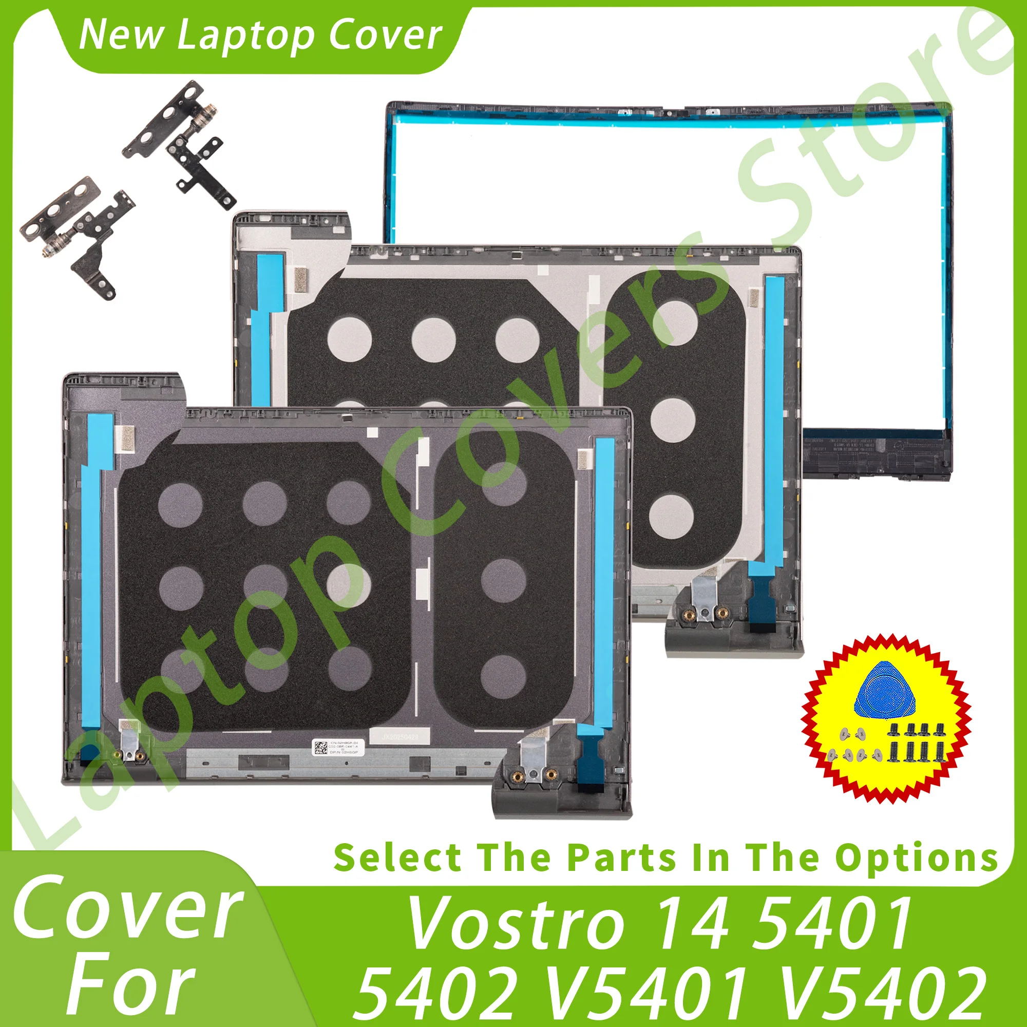 

Металлическая крышка для Vostro 14 5401 5402 5405 V5401 V5402 V5405, задняя крышка, ремонт верхних петель, 14 дюймов, серый 02H8GP 0RJ4V9