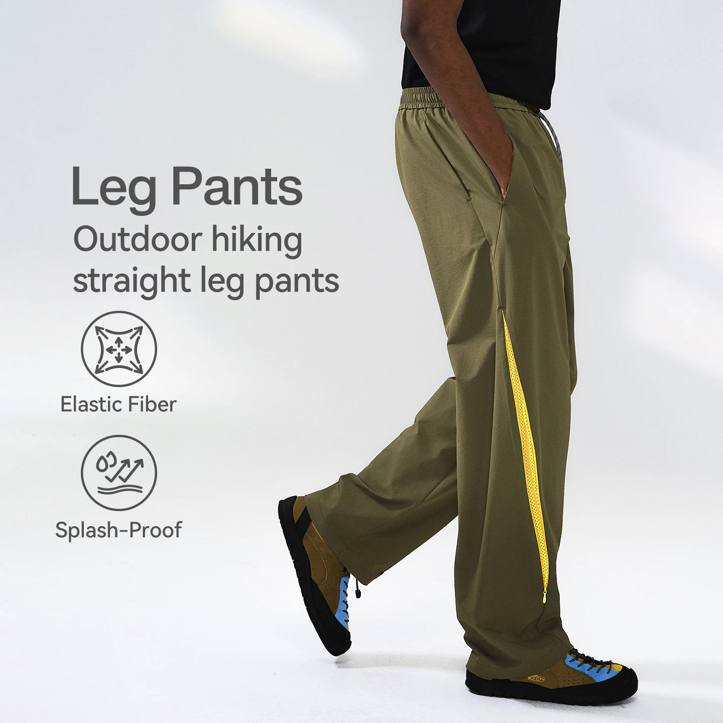 

INFLATION 2025 Autumn Men's Hiking Cargo Pants Breathable Color-Block Outdoor Trousers Sporty Casual Adventure Pants