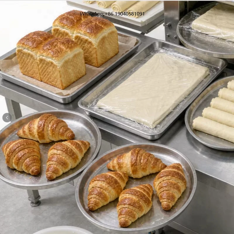 High Quality Vertical Commercial Puff Pastry Baguette Croissant, ShapingMachine for Dough Forming & Embossing in Rooms