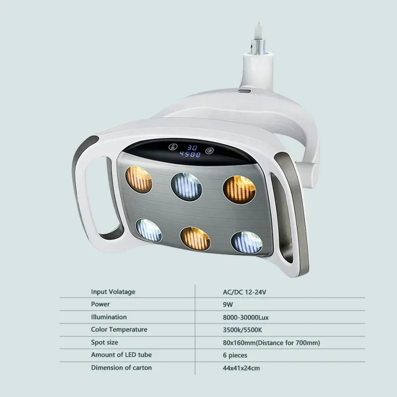 GreatLife 9W 6Leds Oral Operation Lampe mit Sensor für Zahnarzt Dental Led Lampe Licht bodenstehende schattenlose chirurgische Licht