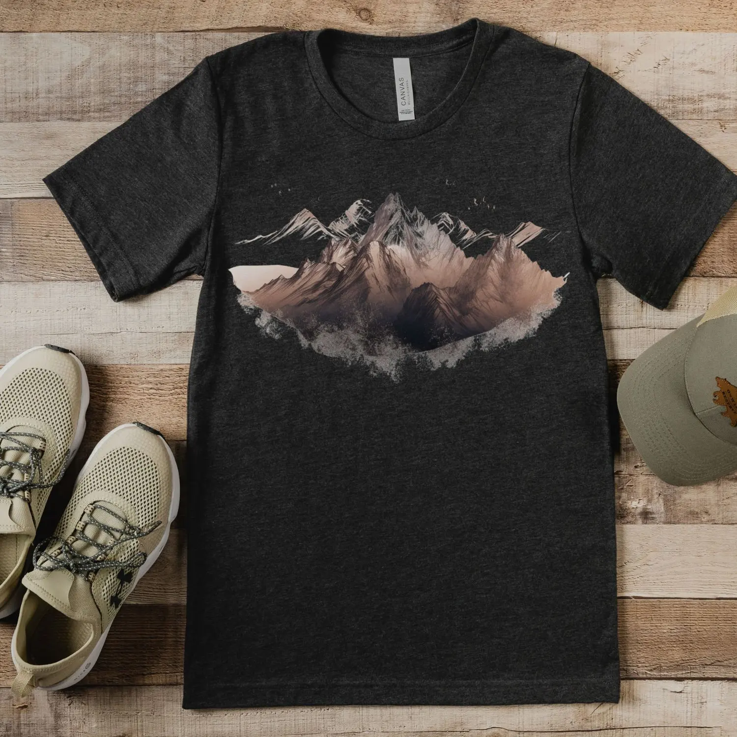 Mountains Freedom camping nature hiking off grid trees mountain range gift for him spirituality purpose roots forrest T shirt