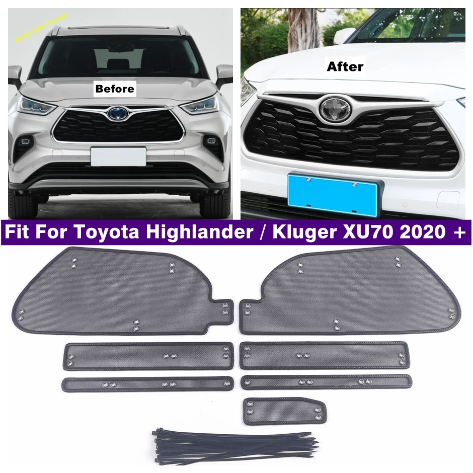 

Front Grille Insect Net Screen Body Protection Cover Fit For Toyota Highlander Kluger 2020 - 2023 Exterior Accessories