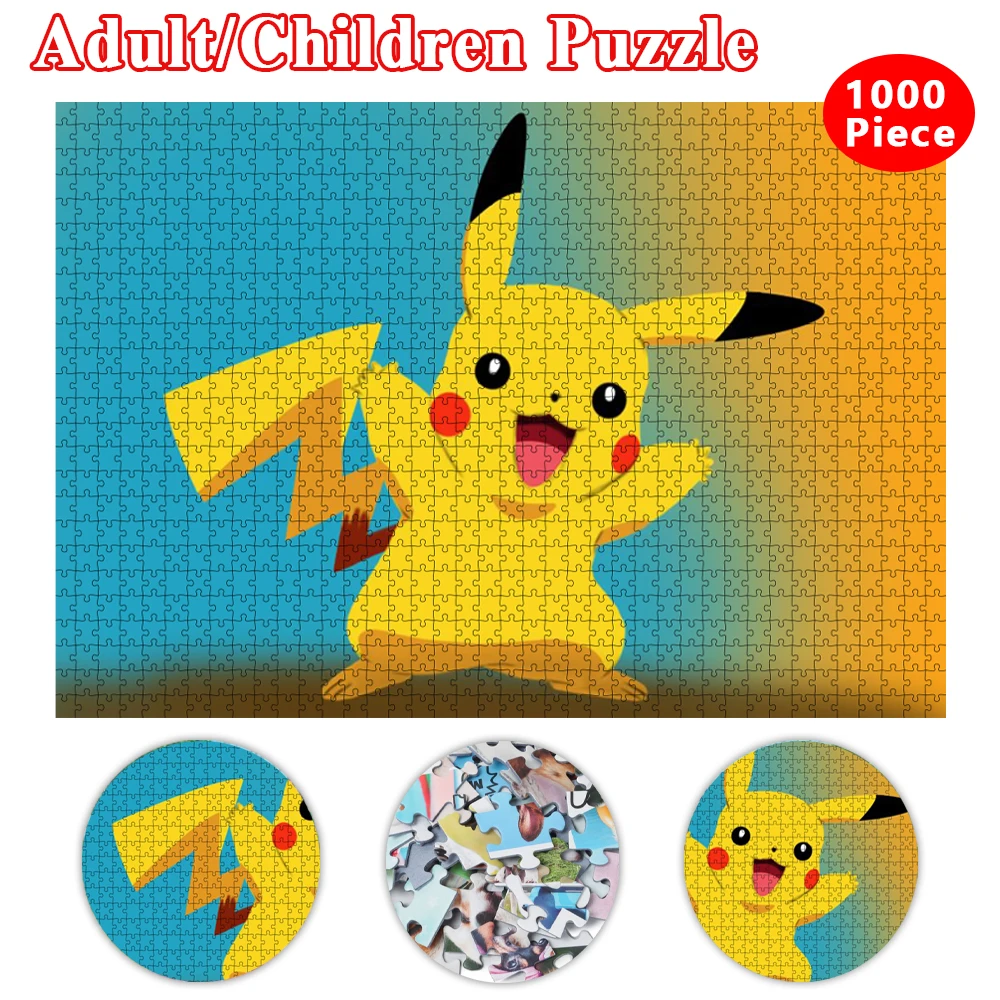 

Pikachu Jigsaw Puzzles 500 Piece Adult Jigsaw Fun Family Game Intellective Educational Toy Unique Design Diy Home Decoration