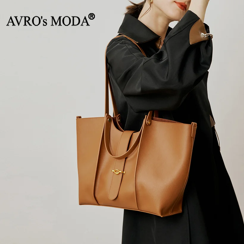 

AVRO's MODA Brand Fashion Handbag Women Genuine Leather Shoulder Handle-Top Bag Female Luxury Designer Retro Crossbody Tote Bags