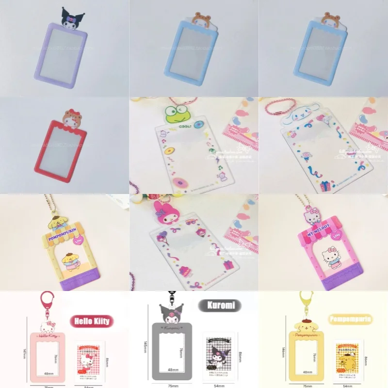 

Cute Hello Kitty Protective Case Keychain Kawaii Cartoon Anime Bank Card ID Card Bus Card Storage Student Girl Gift Wholesale