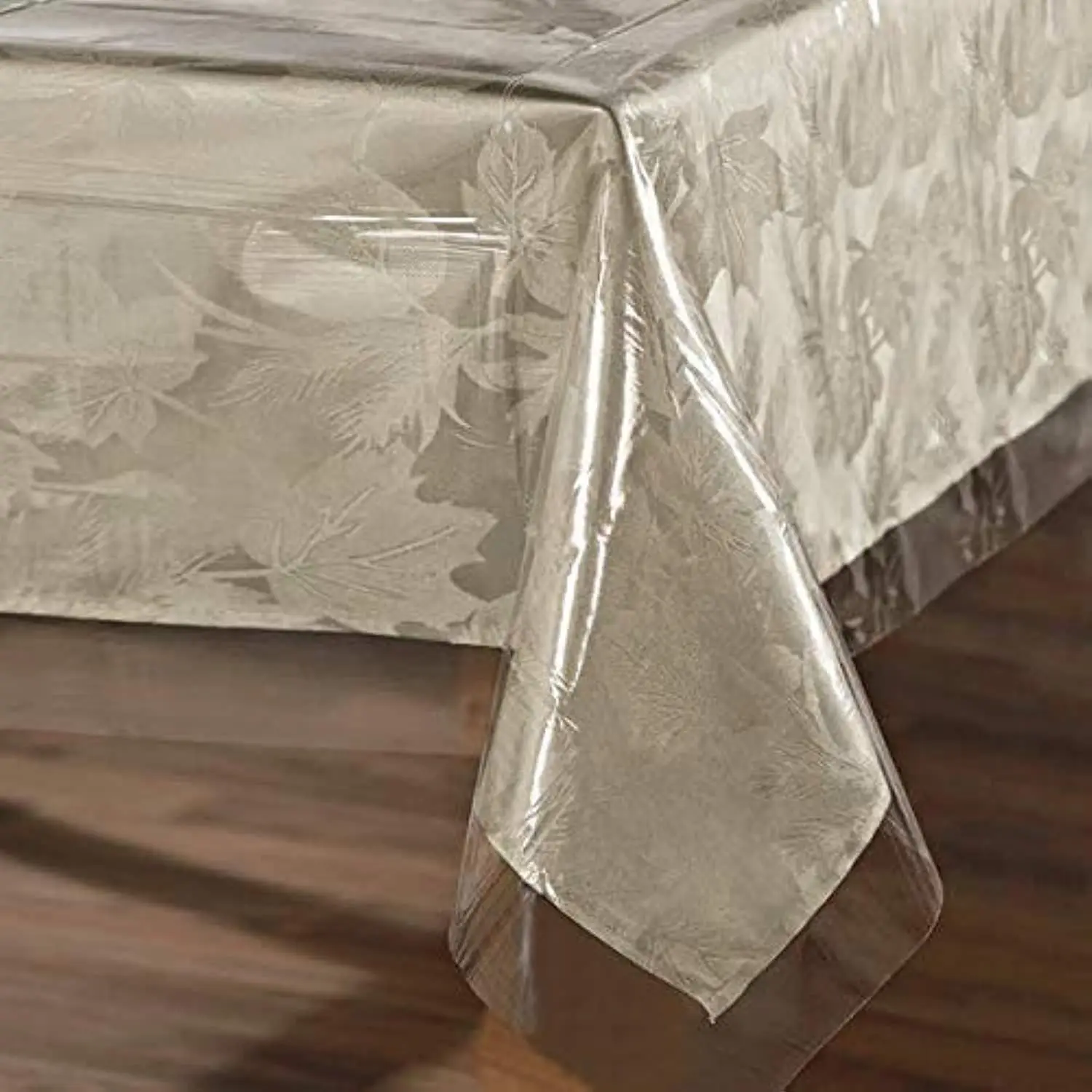 Mantel de PVC transparente 54"x78" – Protector de mesa 100% impermeable y resistente al aceite |   Cubierta limpia y limpia cristalina para mesas de comedor
