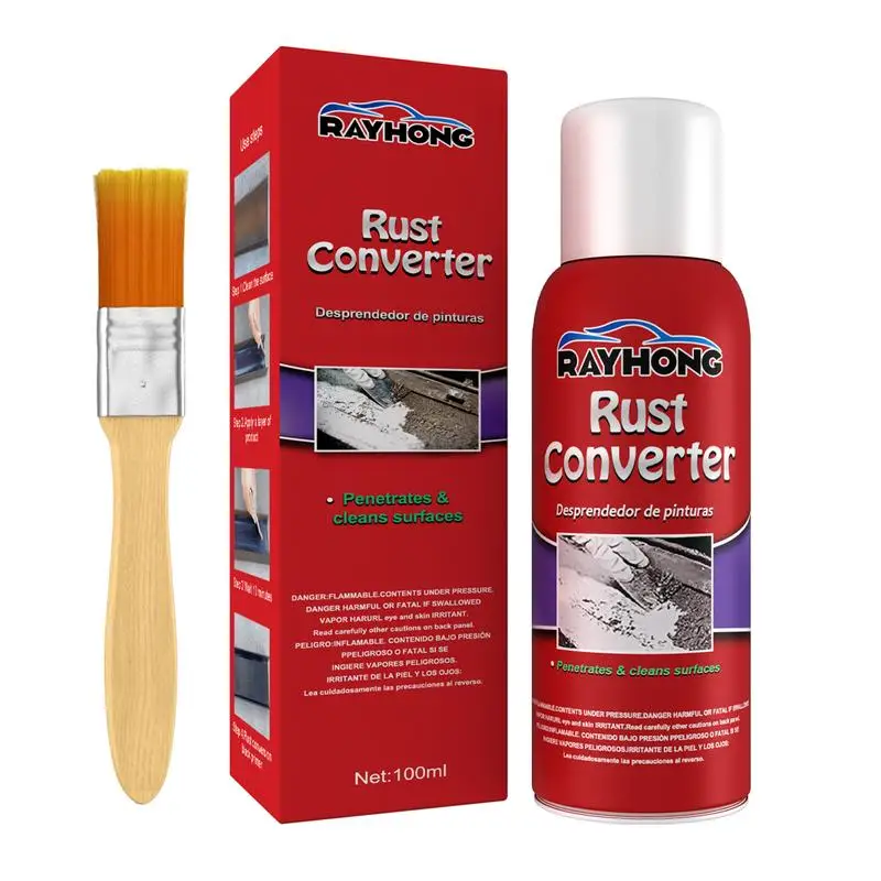 Car Chassis Derusting Gel Metallic Paint 100ML Water-Based Metal Rust Remover Universal Rust Converter Gel 100ml With Brush