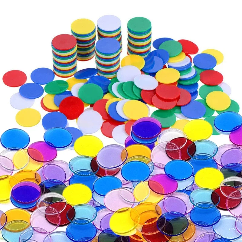 Board Game Economy - 100/300 Pezzi Fiches di Plastica Trasparenti