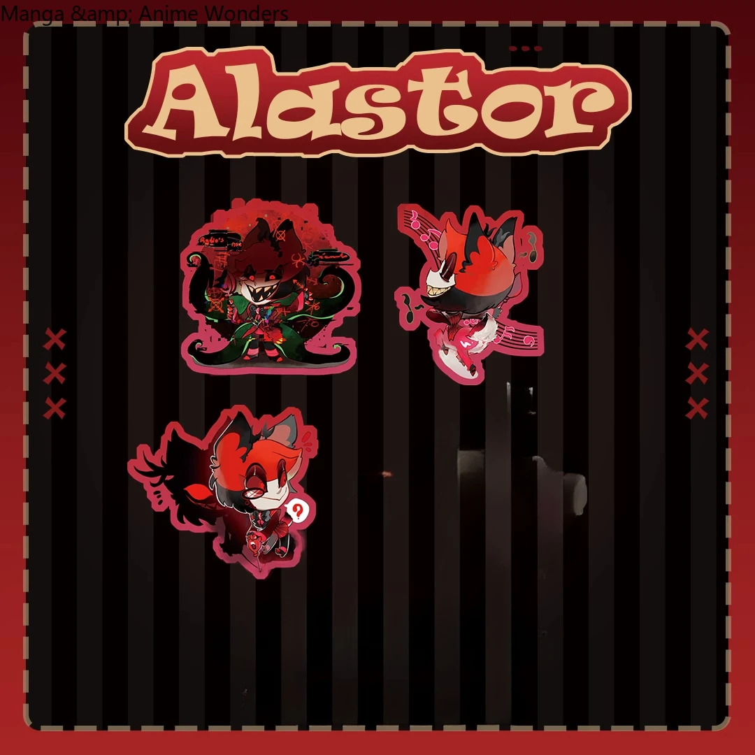

3/pcs Alastor Acrylic Figures Stand Decoration Collection Ornament Figures Cosplay Standing Sign Anime Birthday Gift Suit
