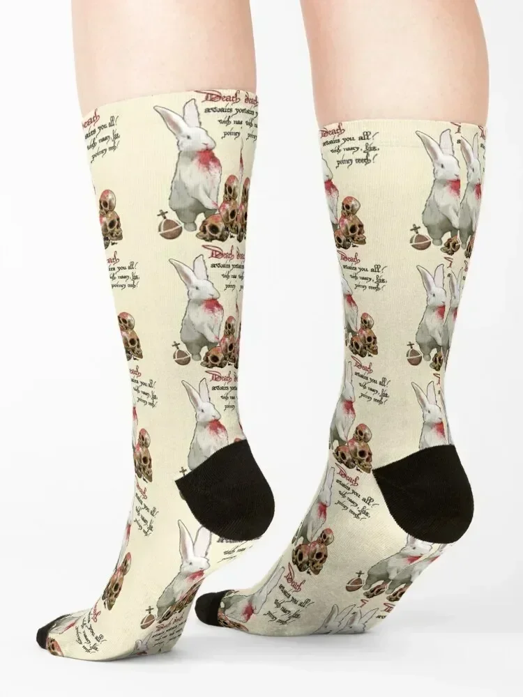 Killer Rabbit of Caerbannog Socks bright garter funny gift Children's loose Socks Woman Men's