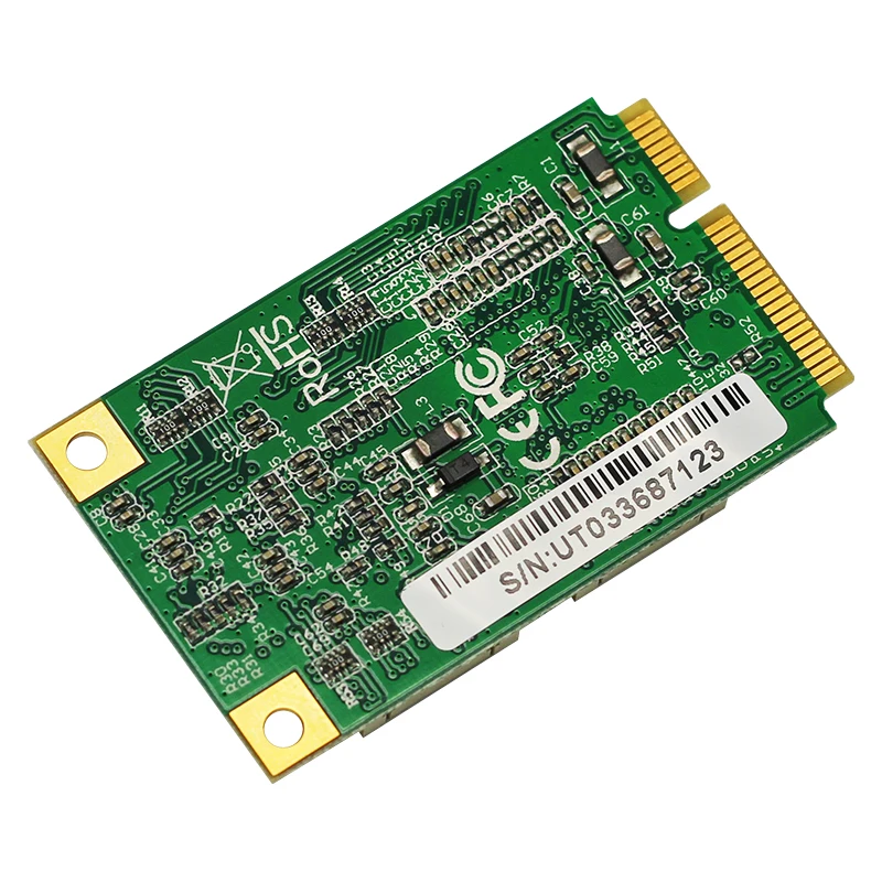 Mini PCI-E to 4-port RS-232 High-speed Multi-serial Card MINI PCI Express 300bps-921.6kbps RTS/CTS XON/XOFF
