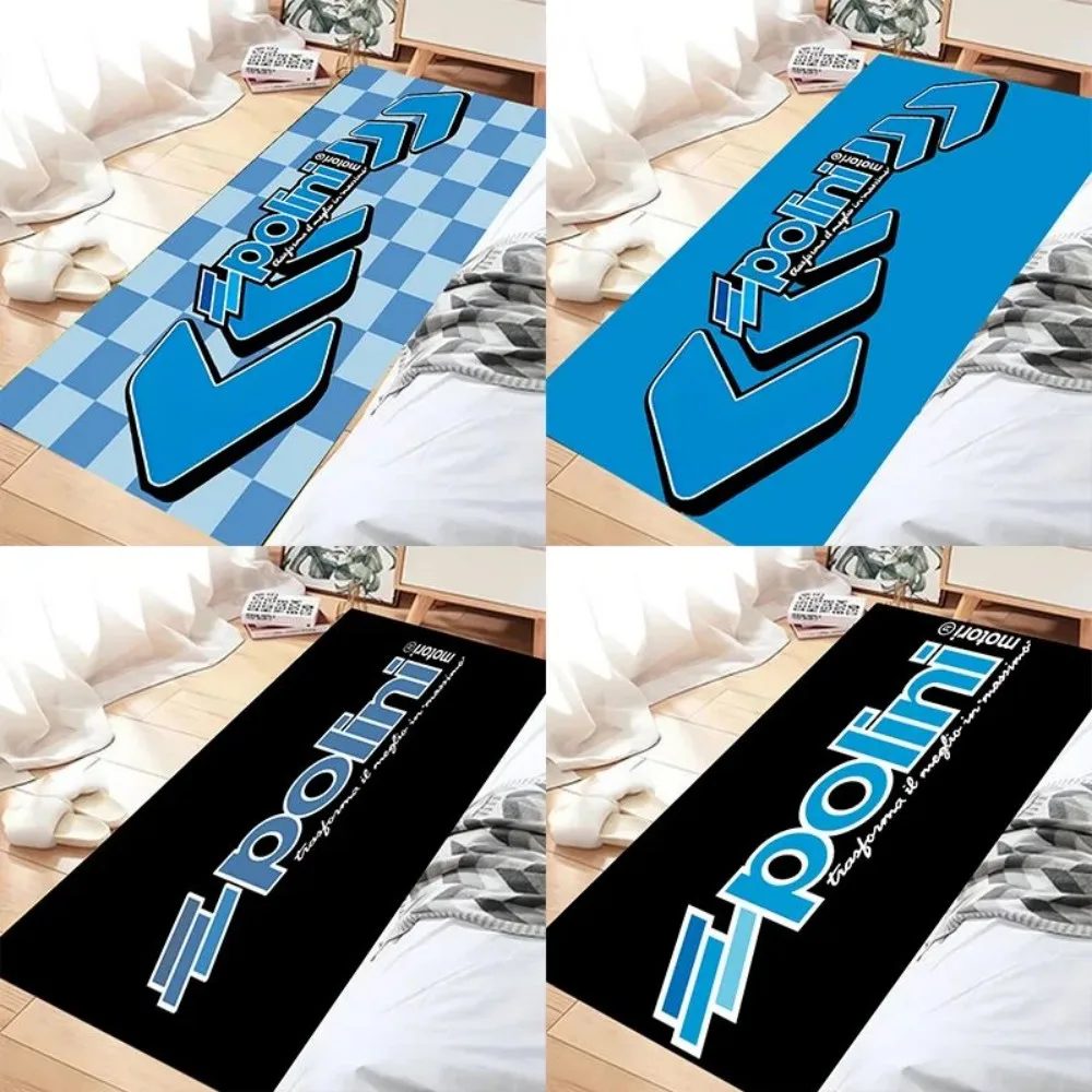 Polini Crystal Velvet Motorcycle Mat, Anti-Slip Garage Floor Mat for Motorbike Parking, Racing Style, Home Garage Decoration