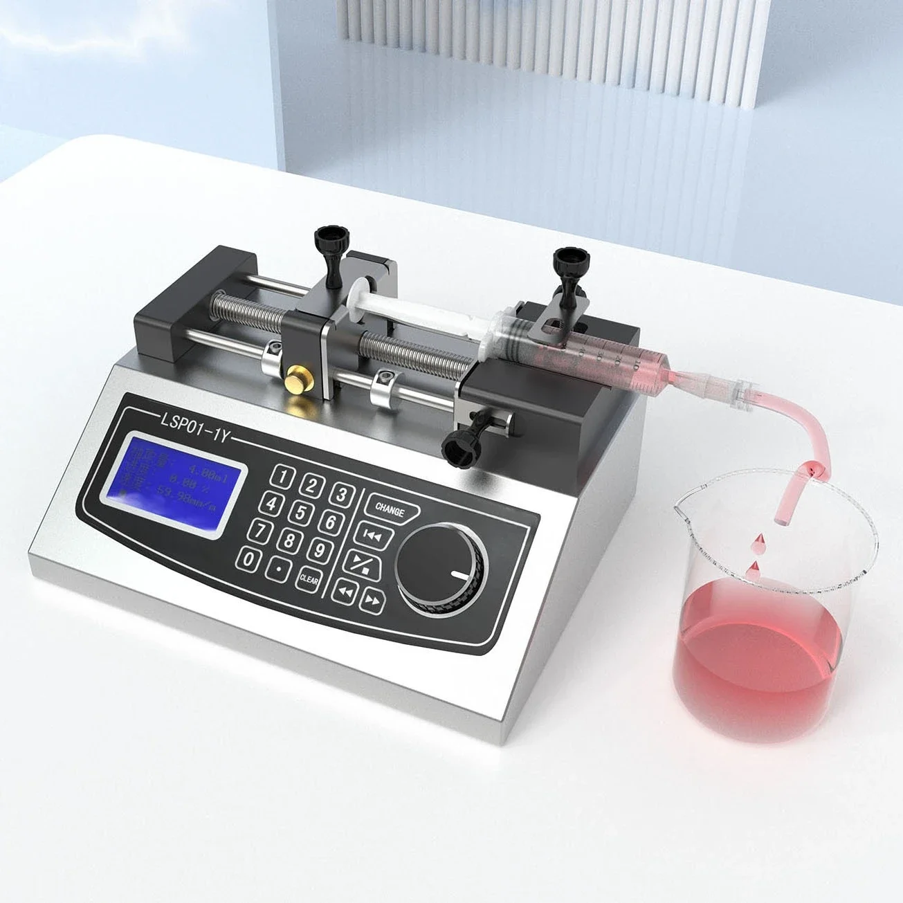 LSP01 laboratory syringe pump single channel high precision electrospinning high pressure stainless steel syringe horizontal