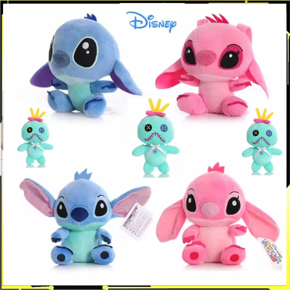 

10-20 см Disney Stitch мягкие плюшевые модели мультфильм мягкие плюшевые куклы Лило аниме плюшевые детские игрушки Kawaii детский подарок на день рождения