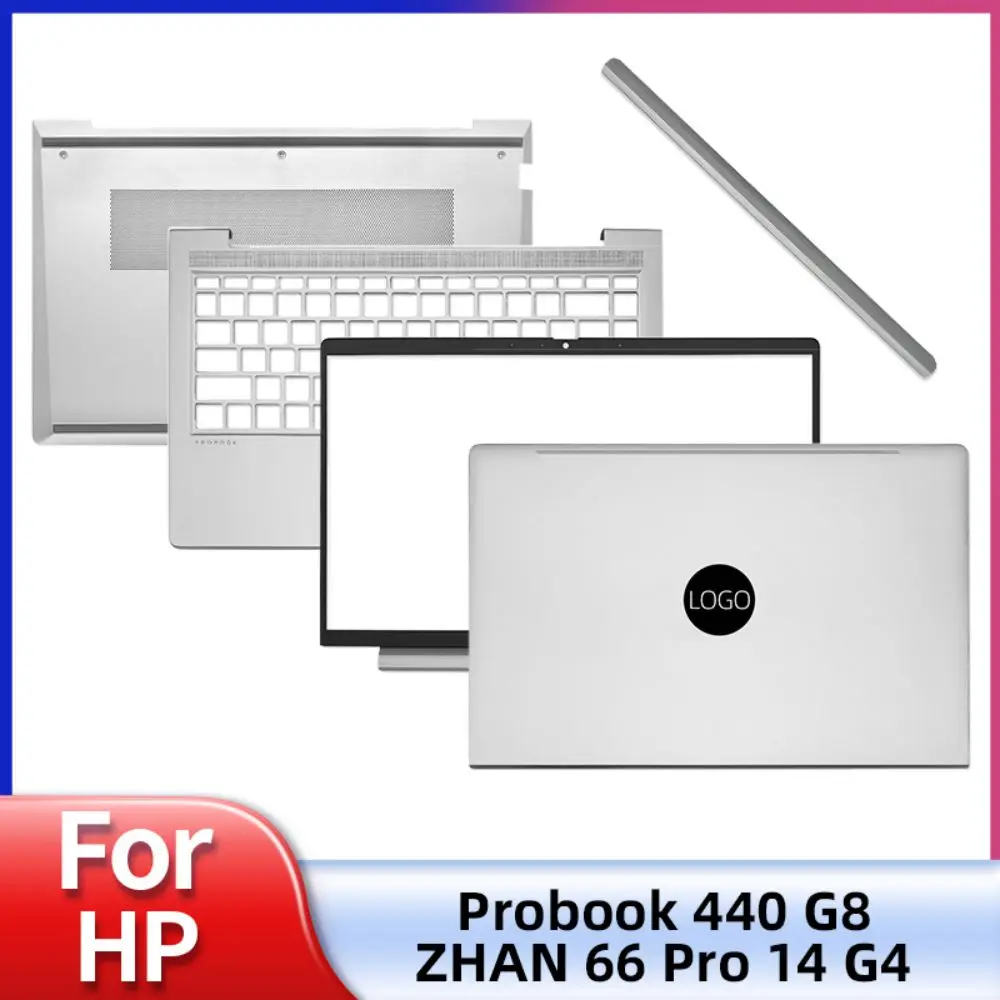 

Новинка, оригинальная задняя крышка для HP Probook 440 445 G8 Pro14 G4 LCD, передняя панель, Упор для рук, Верхняя Нижняя крышка корпуса, серебристый цвет