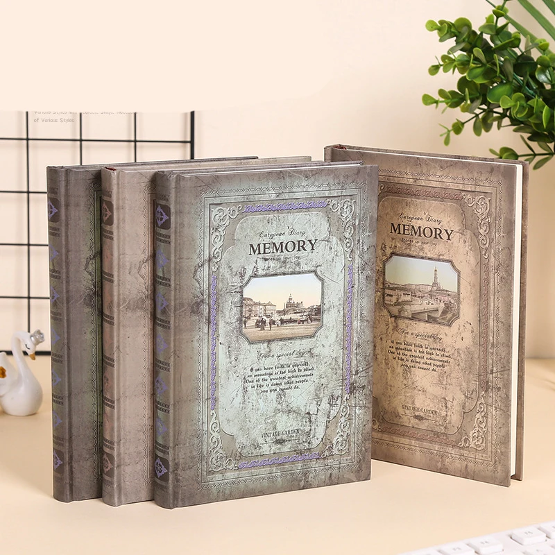 Classic European Style Travel Diary Book Old Style Hardbound Notebook Business Office Work Notepad Stationery Gift 100gms