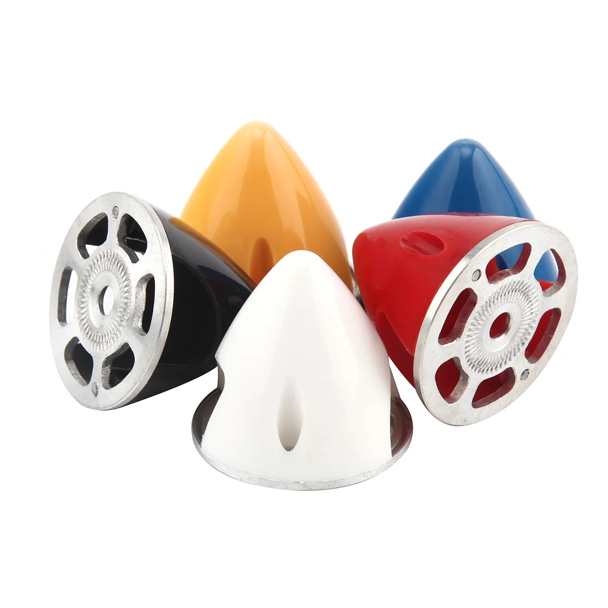 Multicolor 2 Bladen Plastic Prop Spinner Kegel Met Aluminium Achterkant Voor Rc Vliegtuig 1.5 