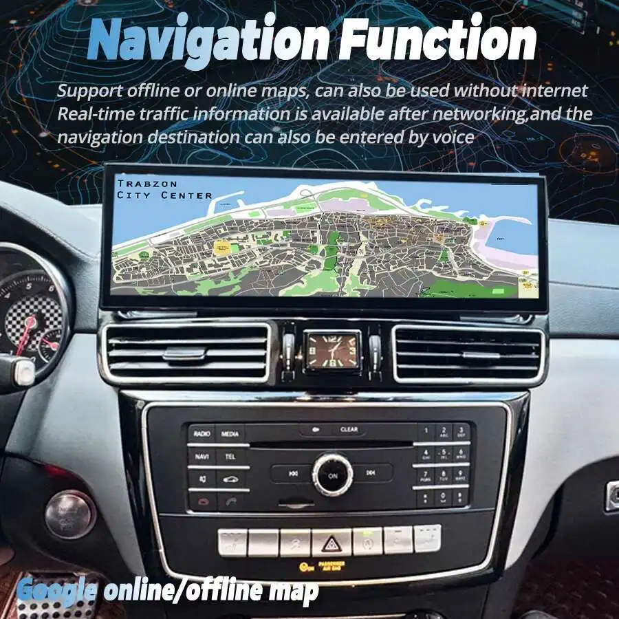 لمرسيدس بنز GLE GLS 2016 2017 2018 راديو السيارة أندرويد سيارة مشغل وسائط متعددة شاشة لاسلكية Carplay GPS 14.9 بوصة #2