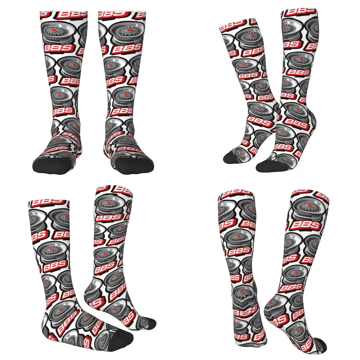All Seasons Bbs Racing Rims Rs001 Socks Harajuku Crew Socks Hip Hop Stockings for Men Women