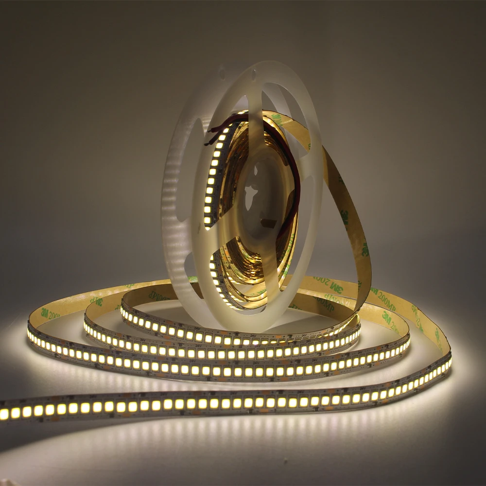 6M LED Strip Light 24V SMD 2835 240 Leds/m High Density Flexible Ribbon 10mm PCB  Warm White LED Tape Lamp