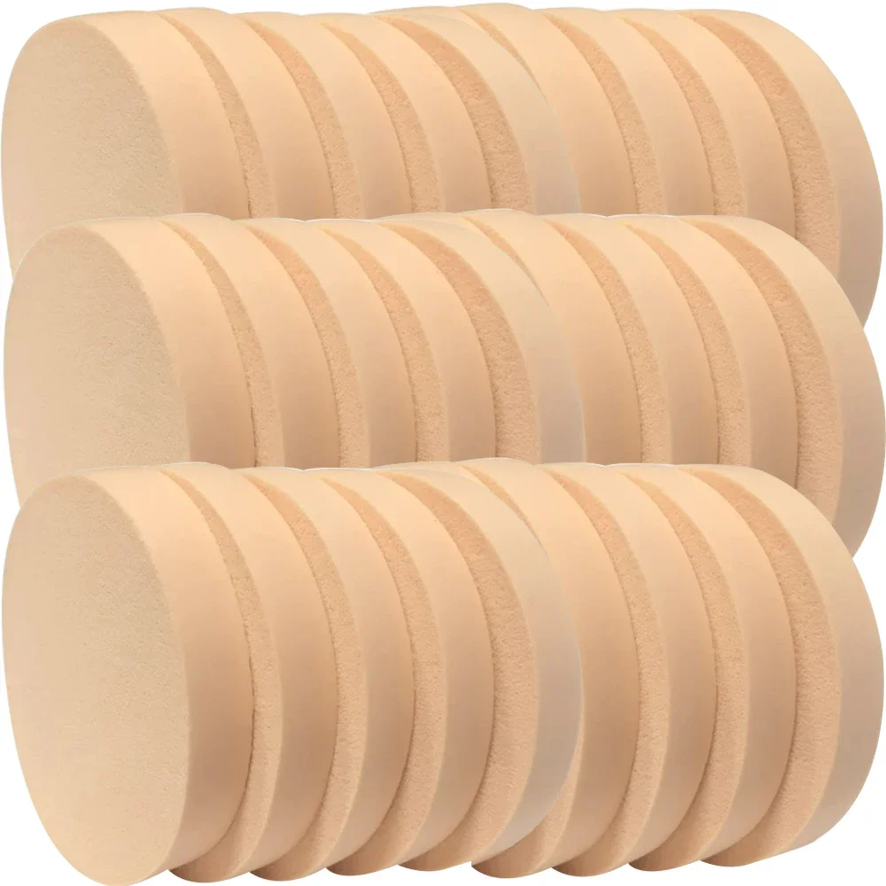 24pcs/set Round Makeup Sponge Puff Face Foundation Concealer Cream Powder Sponges Wet Dry Use Sponges Powder Puff Soft Portable