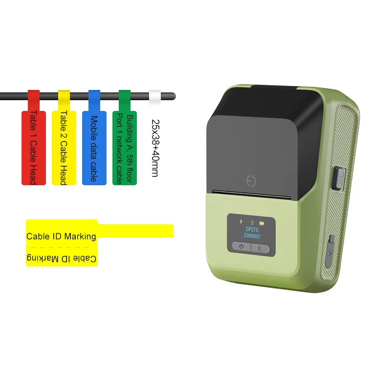 

DETONGER DP27S Inkless Portable Mini Printer Label Printing Machine Blue Tooth Sticker Printer for Small Business