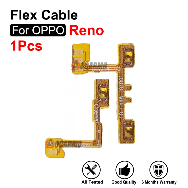 

For OPPO Reno Power On OFF Volume Buttons Flex Cable Replacement Part