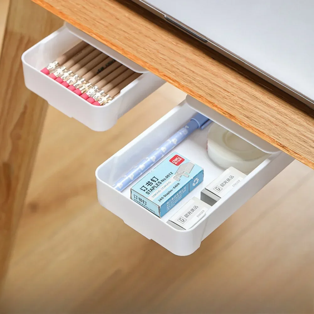 Adjustable Under - Desk Storage Rack with Sturdy Structure Compatible with Desks of Various Heights Perfect for Home Workspace