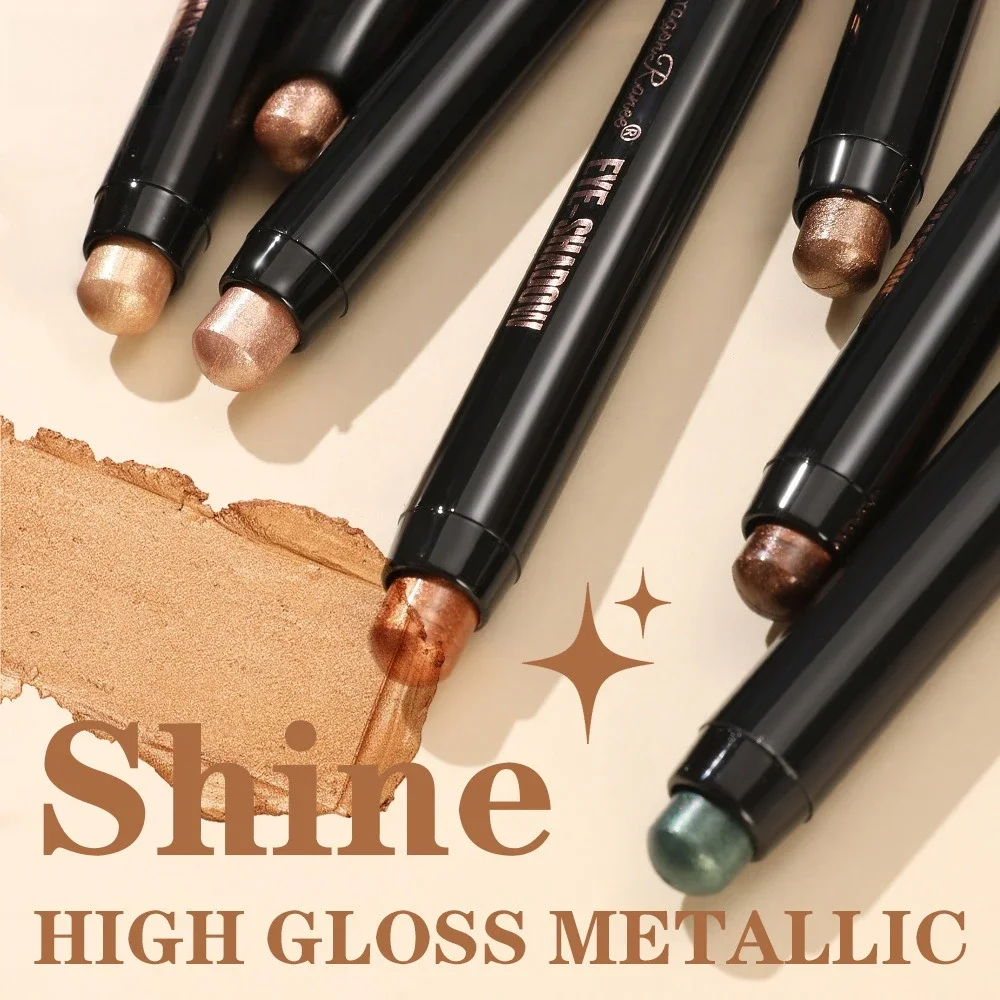 Eyeshadow Pen Pearlescent Eyeshadow Versatile One-Swipe Application Non-Smudging Waterproof Eyeshadow Highlighter Delicate Silky