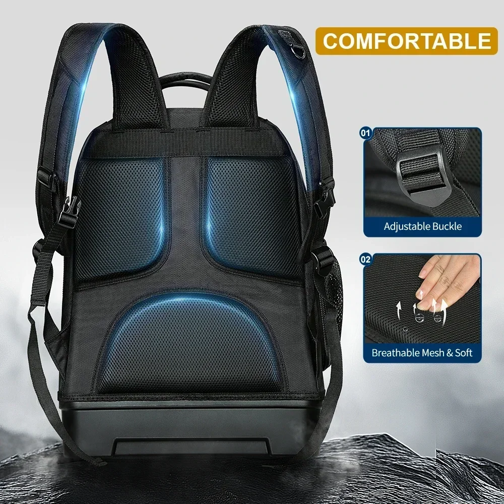 Heavy-Duty Tool Backpack - Waterproof, Durable with Multi-Use Pockets for Electricians & Construction Workers