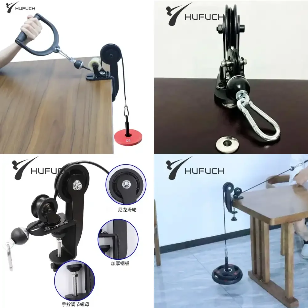 WAP01  Arm Wrestling Training Table Pulley Arm Wrestling Finger Forearm Exerciser Strengthener Home Workout Fitness Equipment