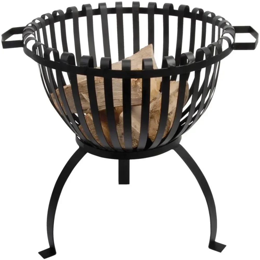 Fast Delivery White Tulip-Shaped Fire Basket by Esschert Design, FF102 Model