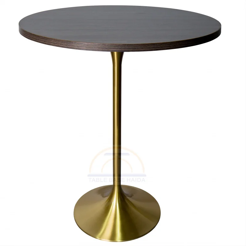 custom.Factory Direct Sale High Round Black and Mdf Balcony Wire Stainless Steel Cocktail bar Tables