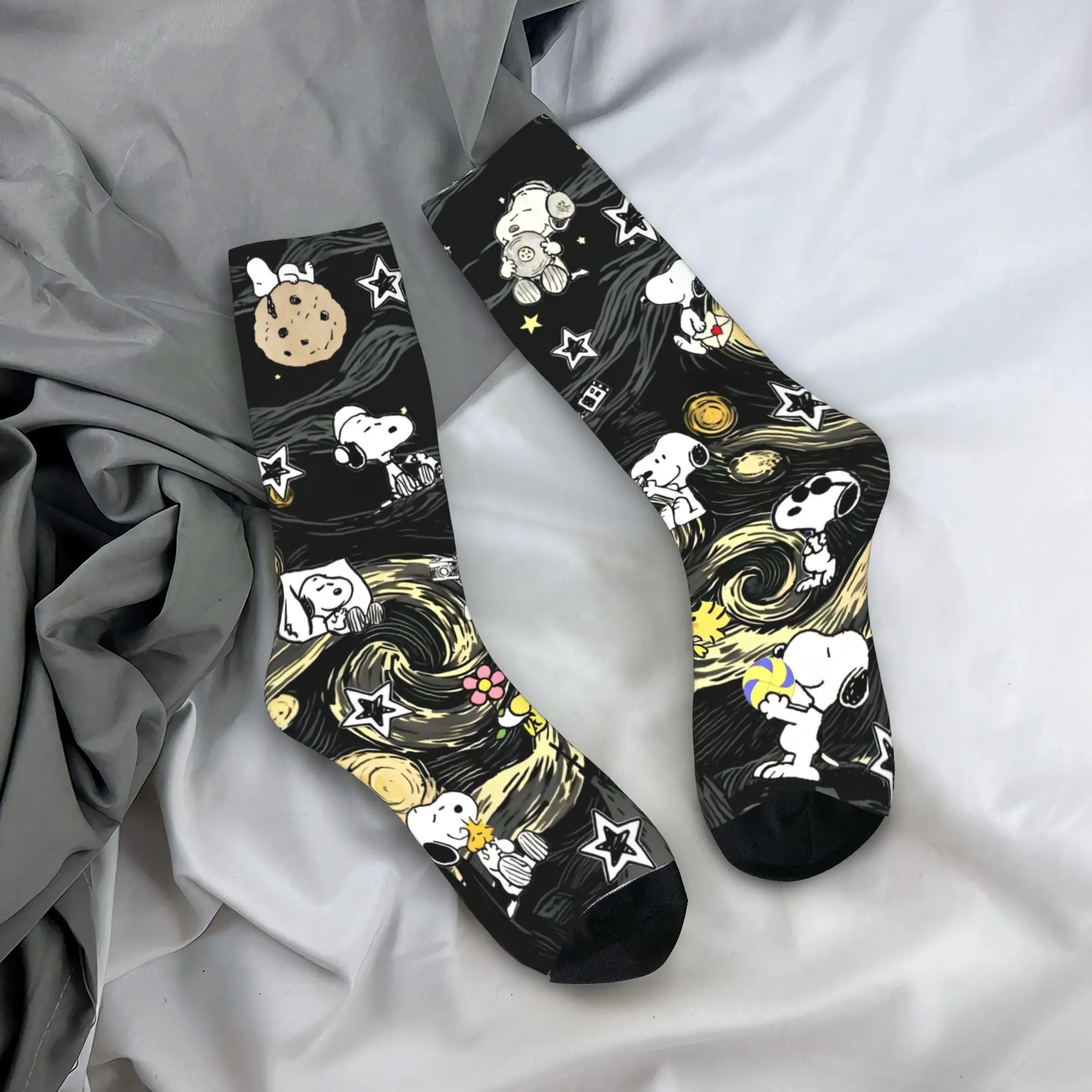 

Подарочные носки для собак Snoopys and Woodstock Kawaill, наряды для женщин и мужчин, впитывающие пот носки