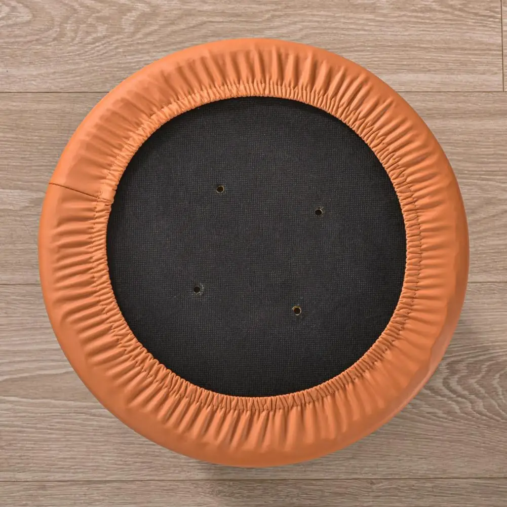 Durable Chair Pad Faux Leather Round Stool Cover with Non-slip Design High Resilience Easy to Clean Chair Protector for Home