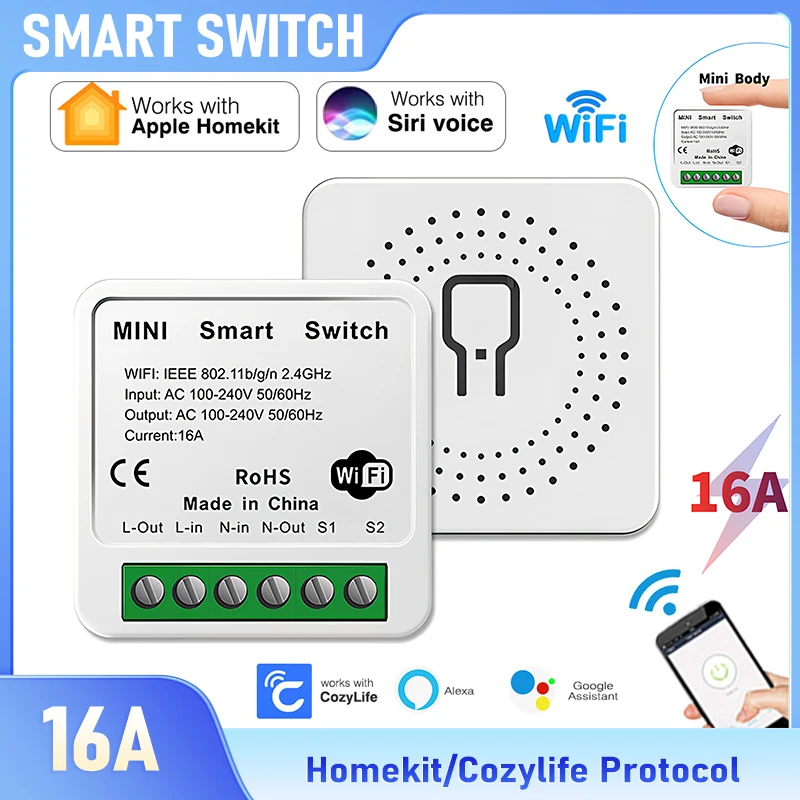 

HomeKit Smart Switch Hidden Design - App Remote Voice Control, Dual Control Timer Function, Concealed Switching Device